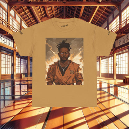 Super Saiyan Kendrick Tee featuring bold anime-inspired design by PXLGENG