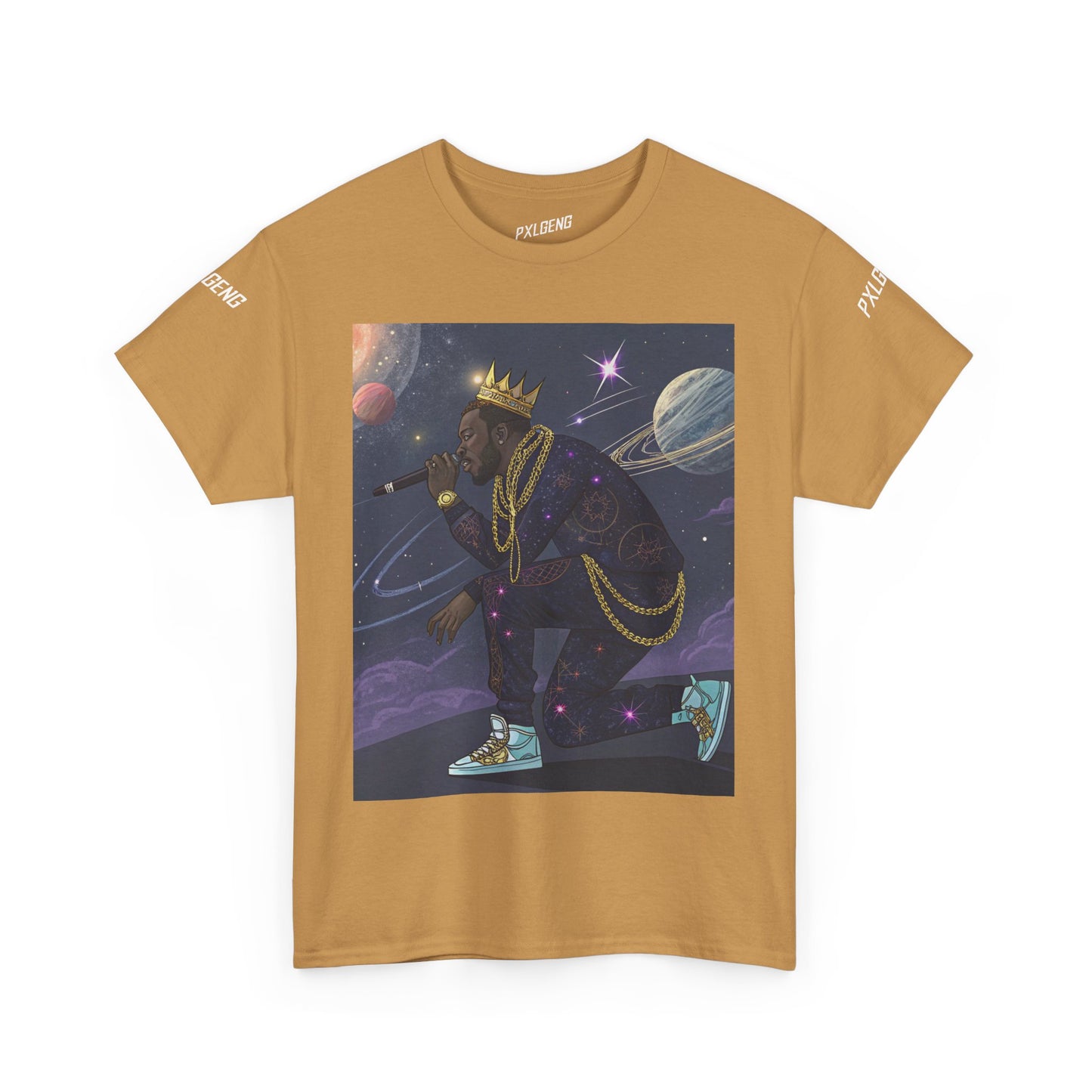 PXLGENG 'Destroyer of Worlds' cosmic graphic tee in black for edgy alternative wear