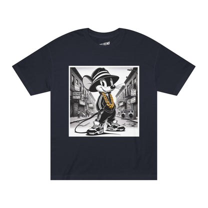 PXLGENG 'RUN M.I.C.' bold graphic t-shirt inspired by hip-hop and alternative streetwear