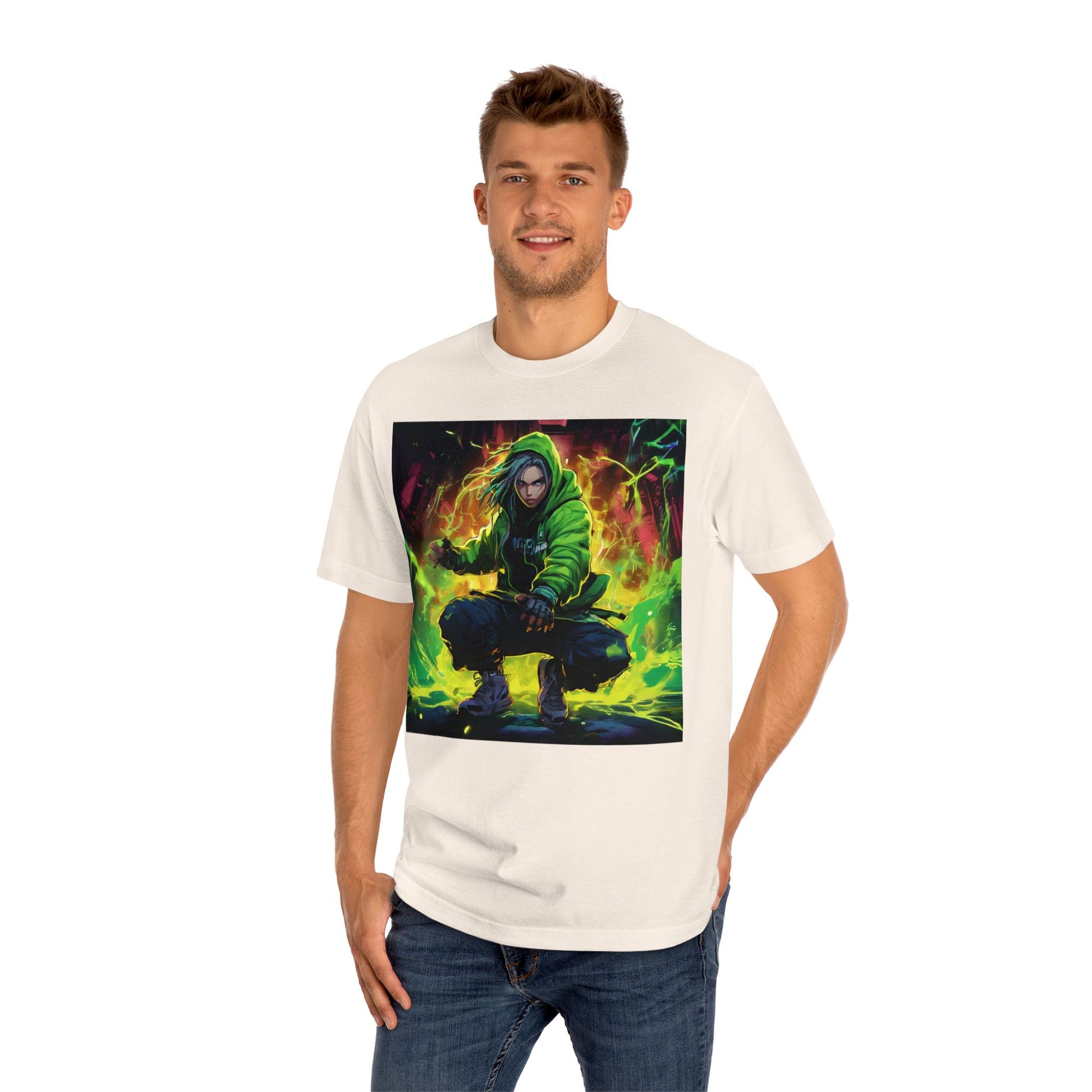 "PXLGENG 'Bad Guy Beatdown' cyberpunk graphic t-shirt for edgy alternative fashion fans