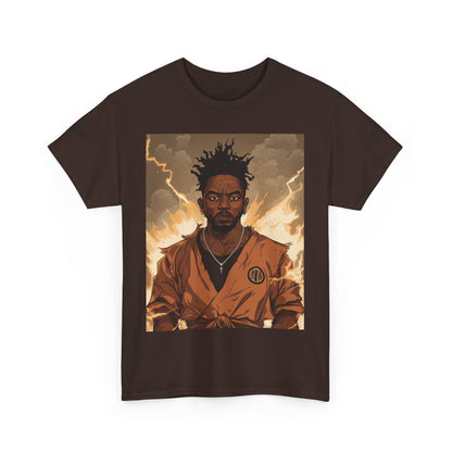 Super Saiyan Kendrick Tee featuring bold anime-inspired design by PXLGENG