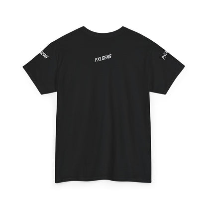PXLGENG 'Outta Time' retro wave graphic tee in black for alternative streetwear fans