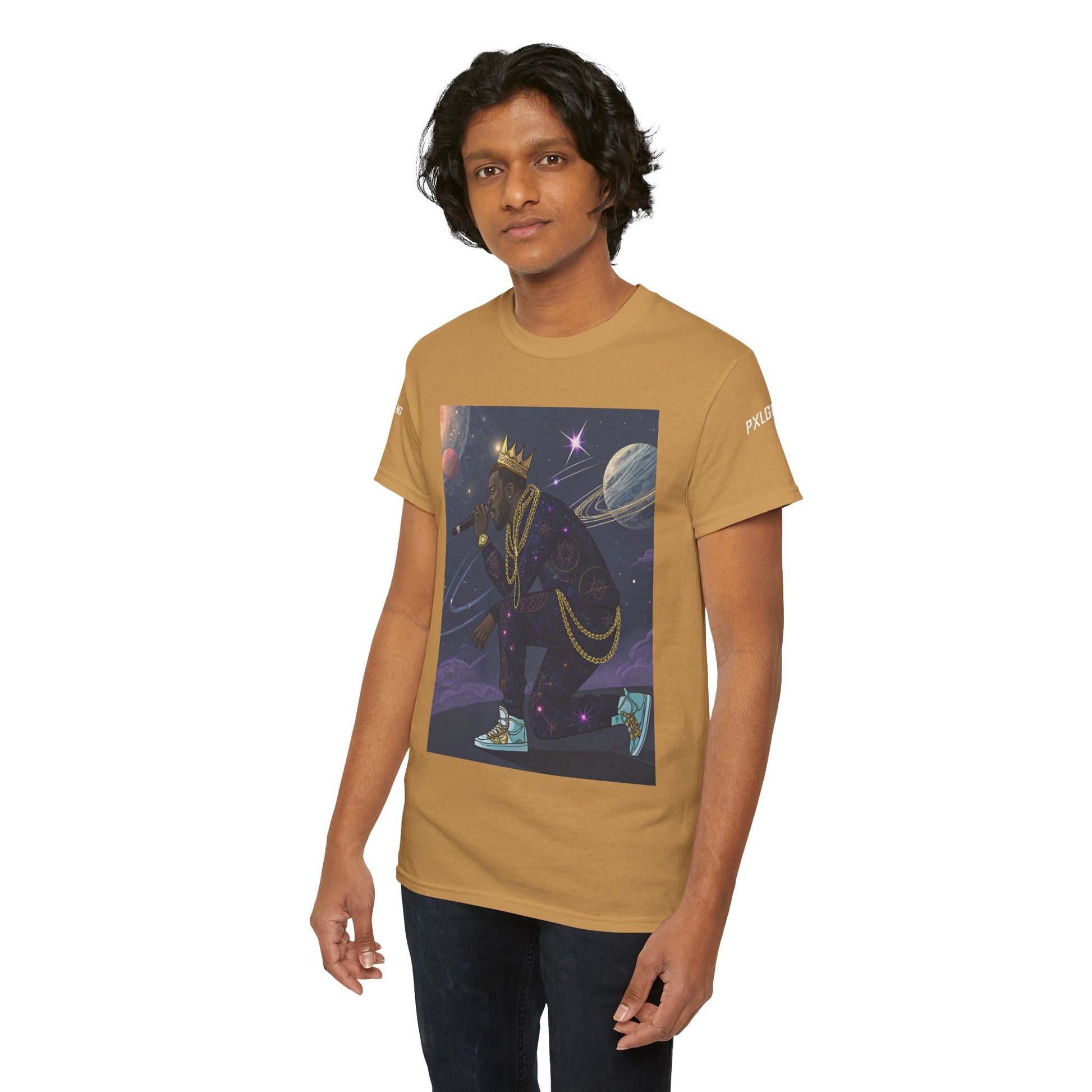 PXLGENG 'Destroyer of Worlds' cosmic graphic tee in black for edgy alternative wear