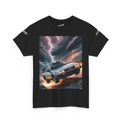 PXLGENG 'Outta Time' retro wave graphic tee in black for alternative streetwear fans
