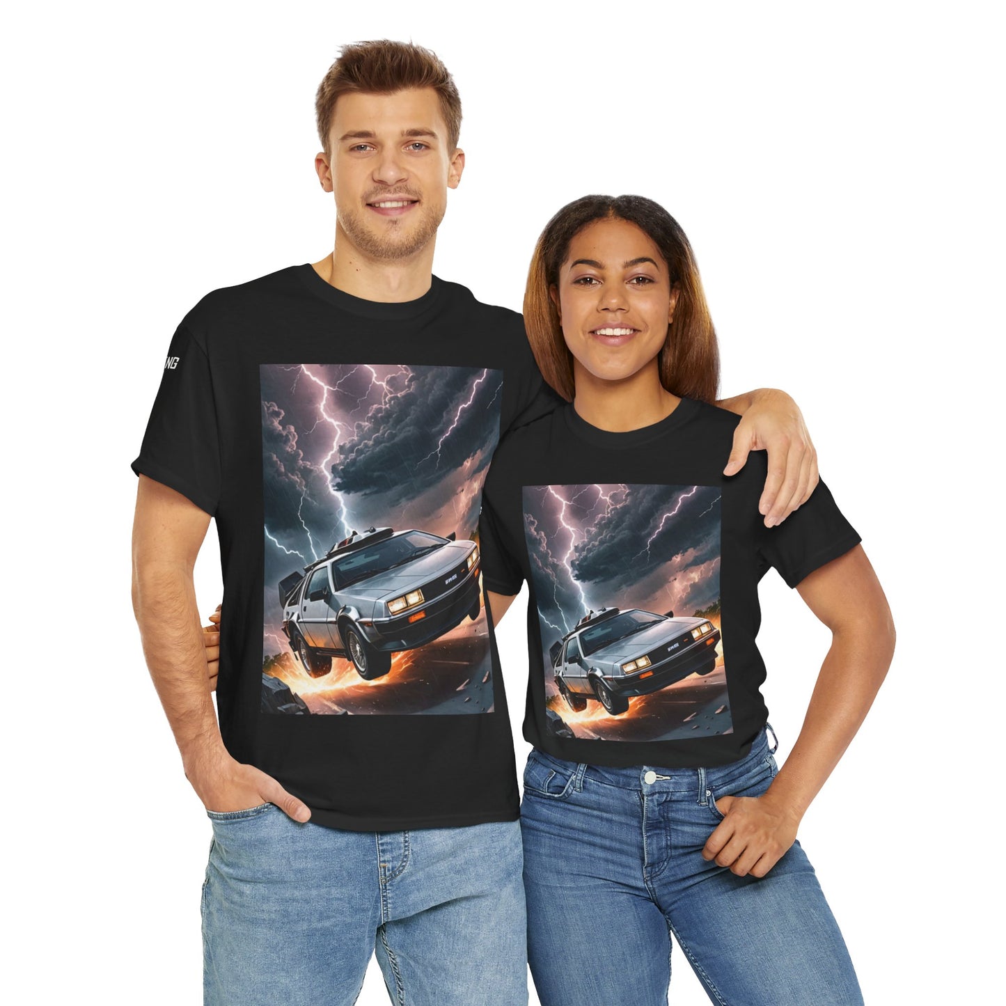 PXLGENG 'Outta Time' retro wave graphic tee in black for alternative streetwear fans