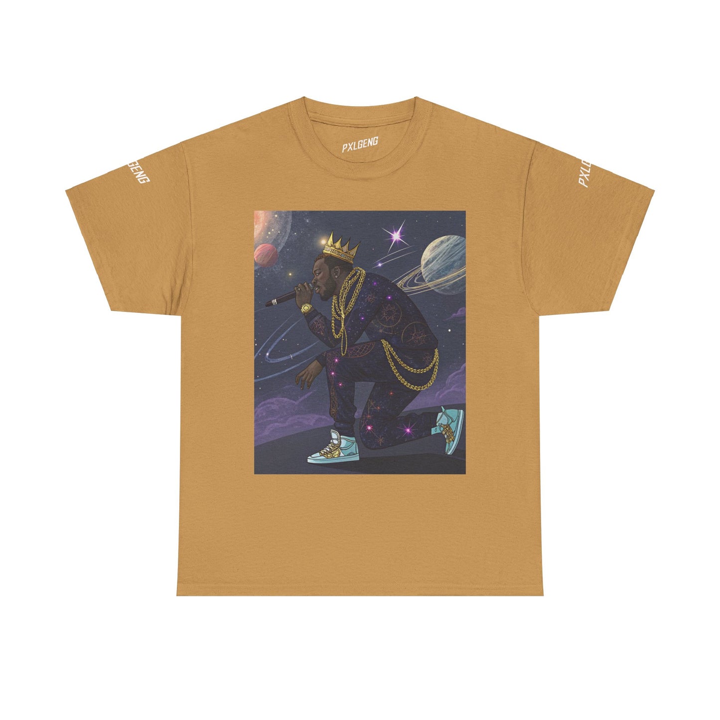 PXLGENG 'Destroyer of Worlds' cosmic graphic tee in black for edgy alternative wear